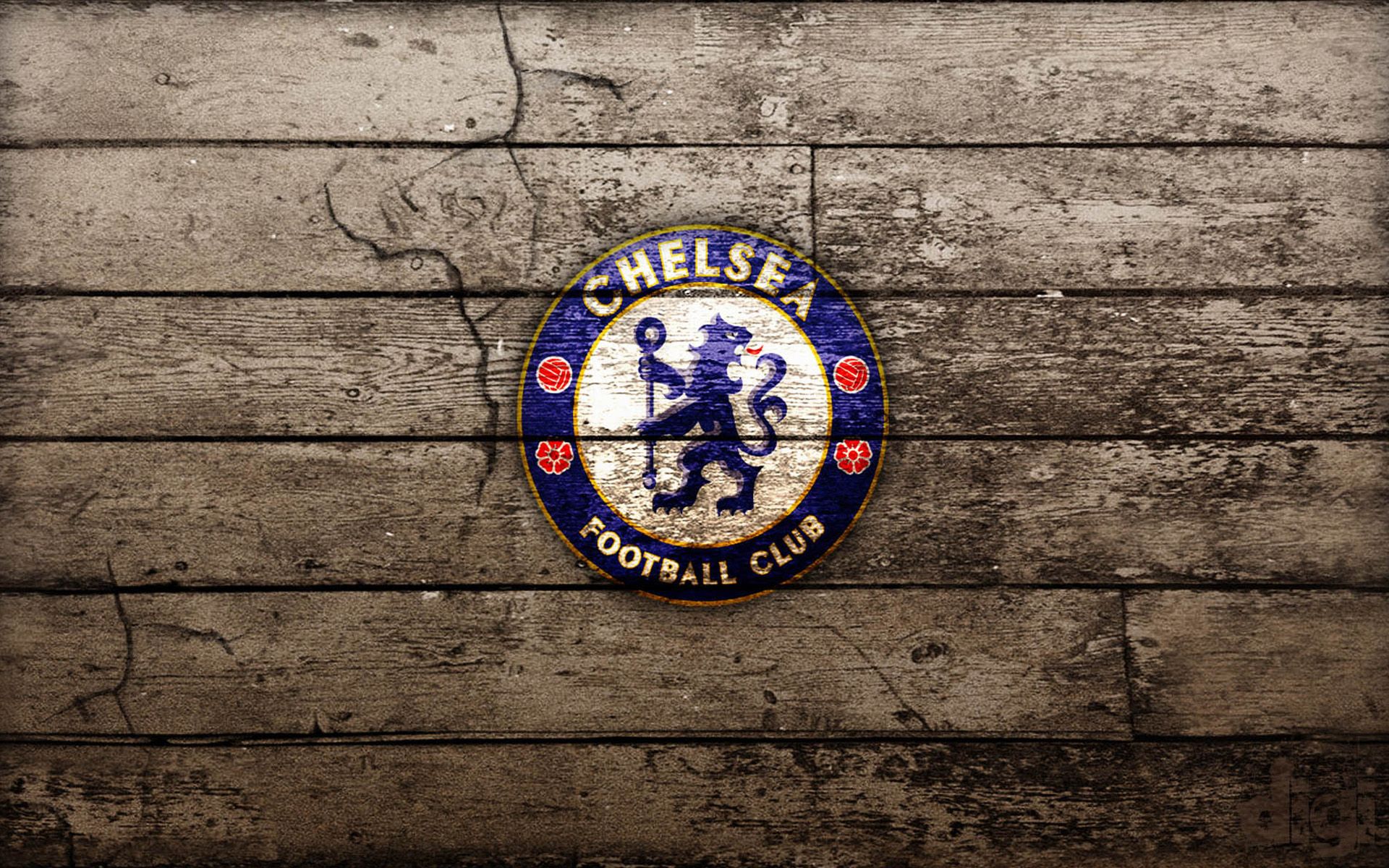 Chelsea FC, Wappen, Holzwand, Vintage, Braun, 16:10, Full-HD-Hintergrundbild für den Desktop