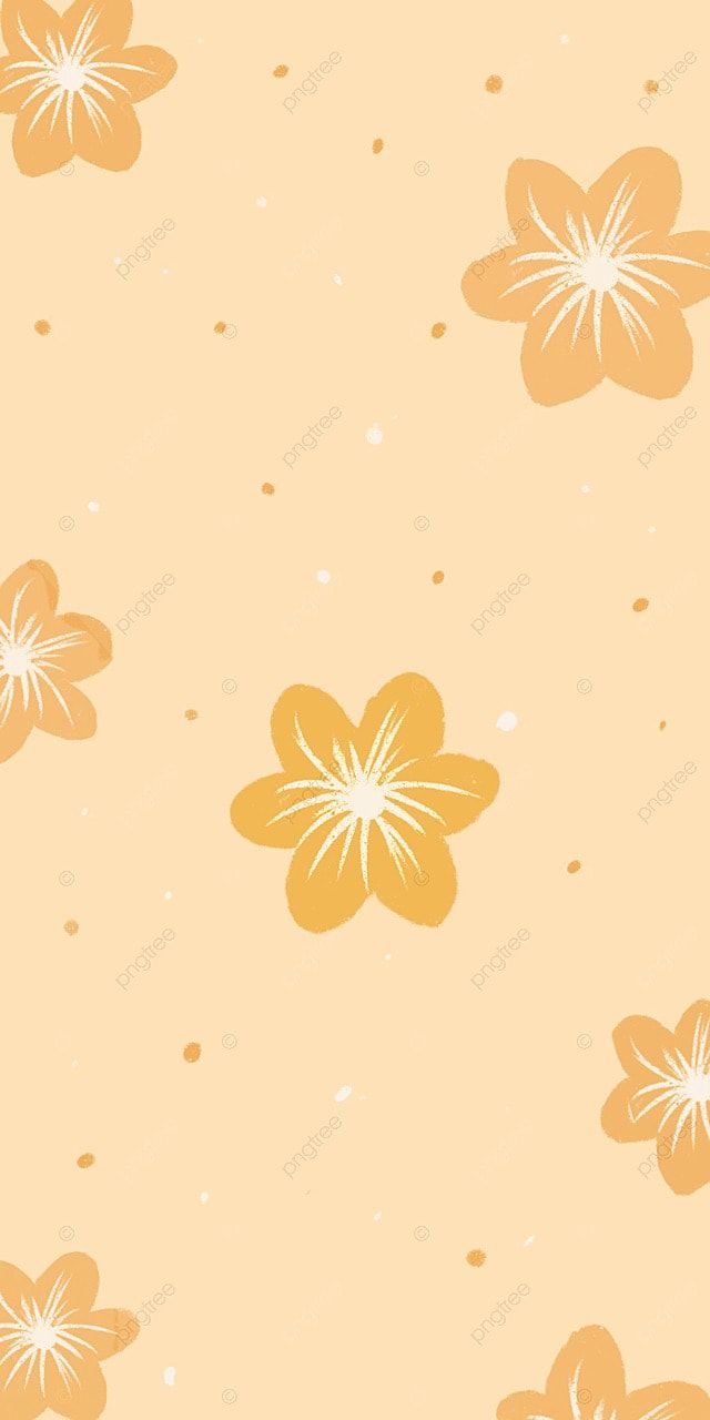 Blumenmuster, Pastell, Beige, Niedlich, Minimalistisch, Hochformat, Hintergrundbild fürs Smartphone