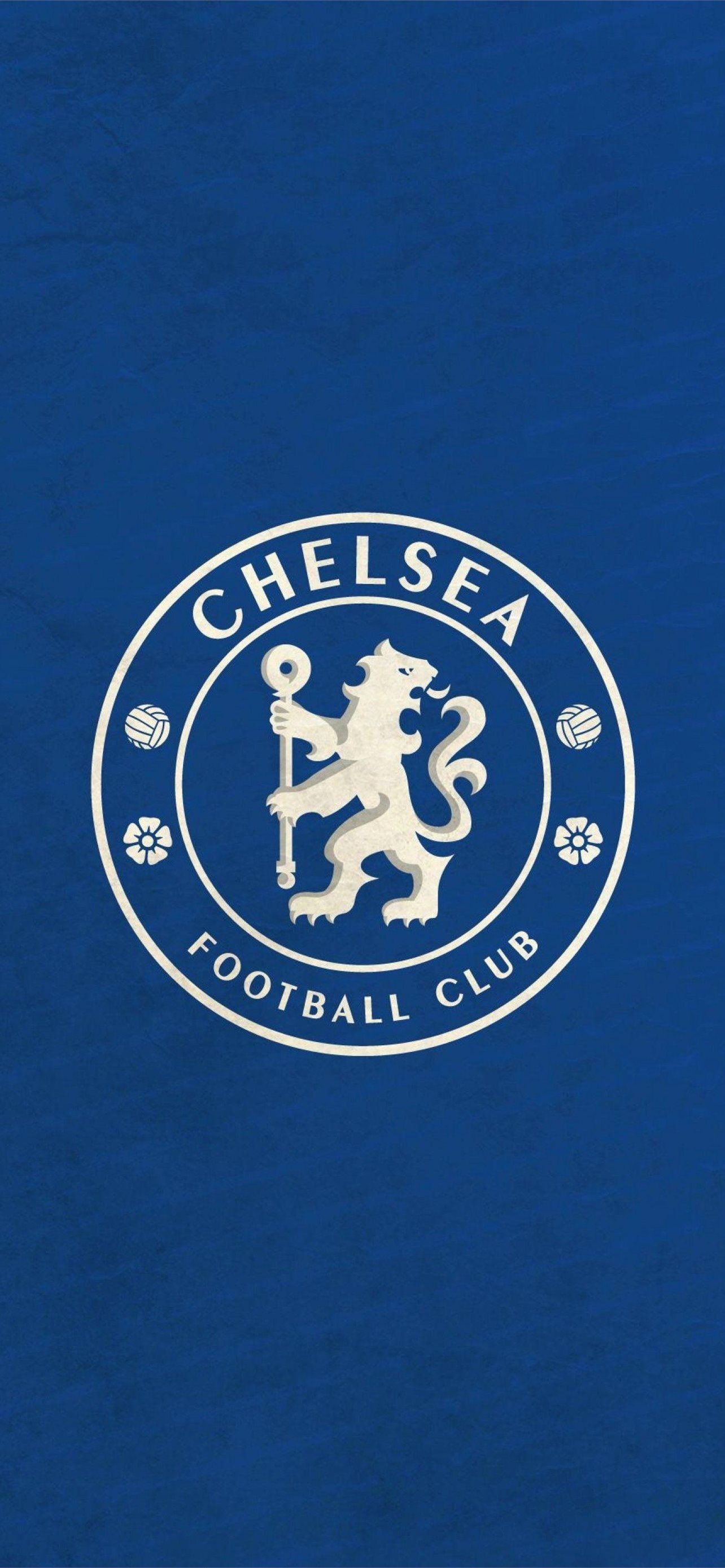 Chelsea FC, Wappen, Blau, Hochformat, Minimalistisch, Full HD, Hintergrundbild fürs Handy