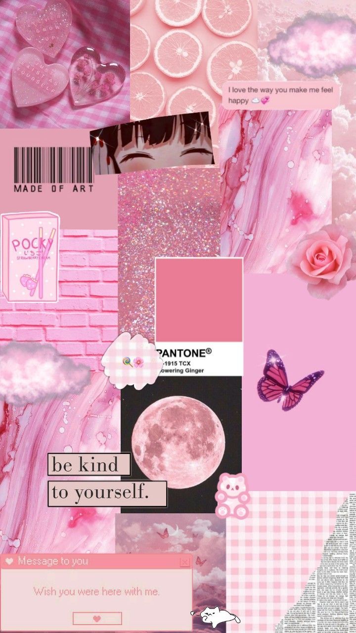Collage, Pantone, Schmetterling, Ästhetik, HD, Hintergrundbild fürs Handy
