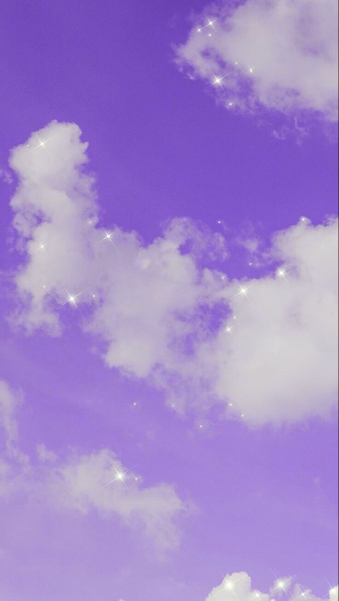 Wolken, Lila Himmel, Pastelllila, Funkeln, Verträumt, Hochformat, Hintergrundbild fürs Smartphone