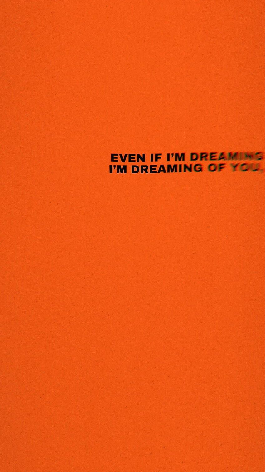 Zitat, Typografie, Orangefarbener Hintergrund, Minimalistisch, Sperrbildschirm fürs iPhone
