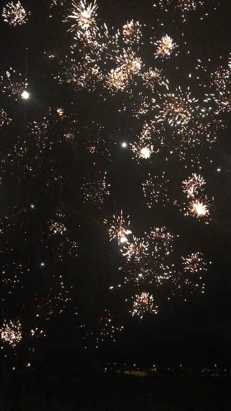 Feuerwerk, Nachthimmel, Funken, Schwarz, HD, Sperrbildschirm fürs iPhone