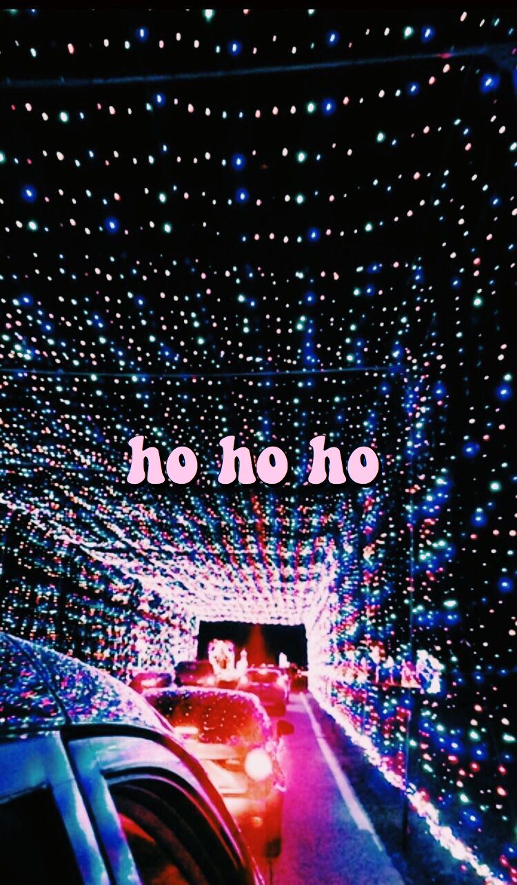 Ho Ho Ho, Lichtertunnel, Auto, Nacht, Bunte Lichter, HD, Hintergrundbild fürs Handy