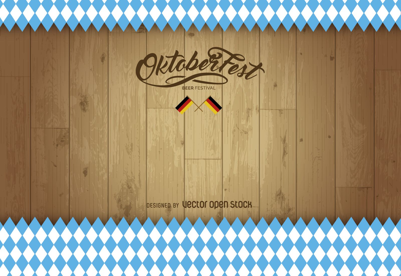 Oktoberfest, Bayerisches Rautenmuster, Holz, Deutsche Flagge, Schriftzug, HD, PC-Hintergrundbild