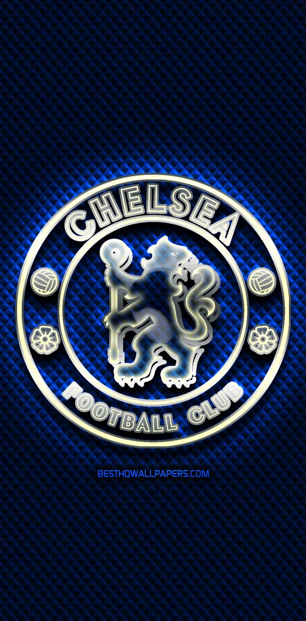 Chelsea FC, Wappen, Dunkelblau, Hochformat, Minimalistisch, Android-Hintergrundbild