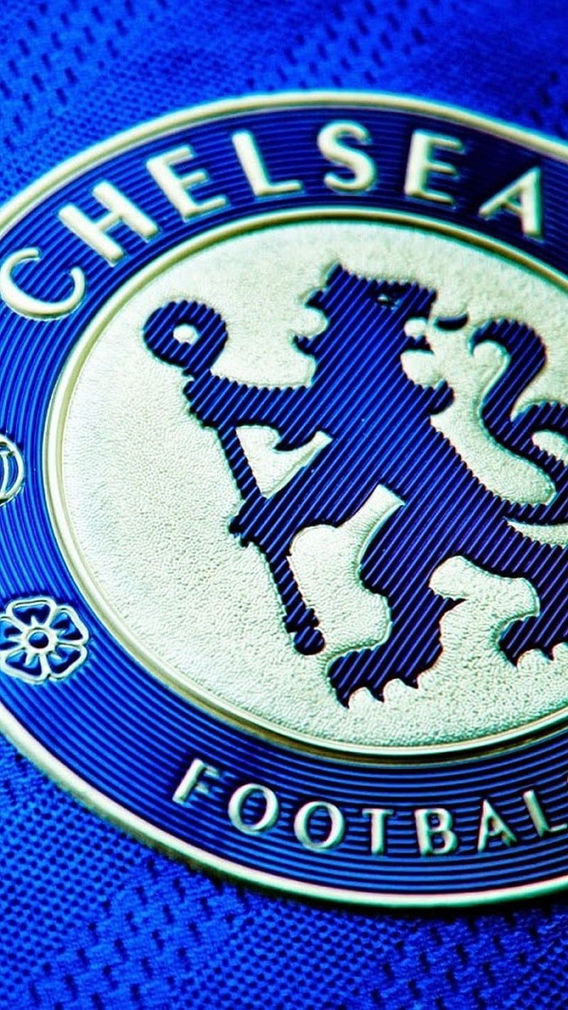 Chelsea FC, Wappen, Trikotstoff, Nahaufnahme, Hochformat, HD, iPhone-Hintergrundbild