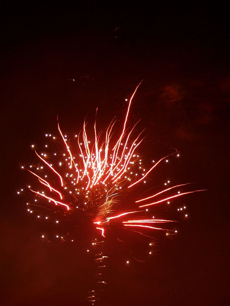 Feuerwerk, Rot, Dunkel, HD, iPad-Hintergrundbild