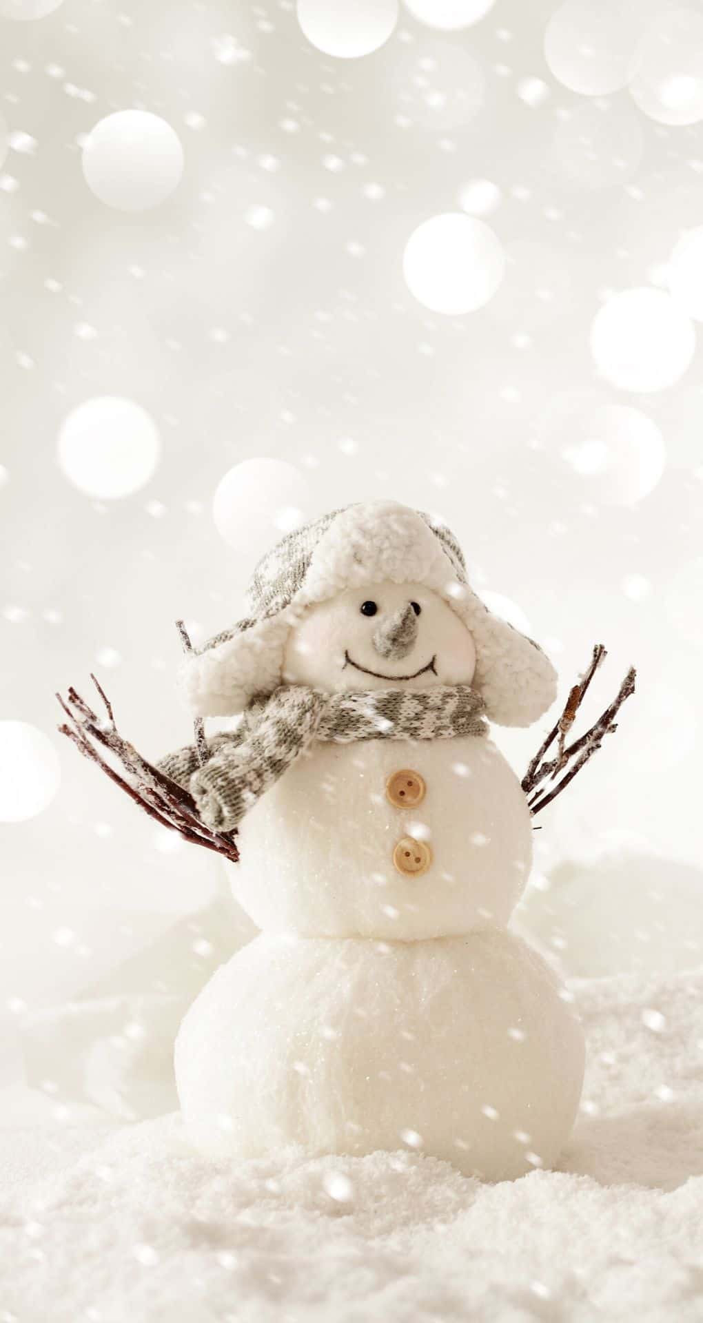 Schneemann, Schnee, Bokeh, Winter, Weiß, HD, Sperrbildschirm fürs iPhone