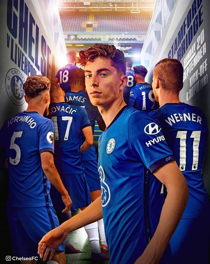 Kai Havertz, Timo Werner, Chelsea FC, Spielertunnel, Mannschaft, HD, iPad-Hintergrundbild