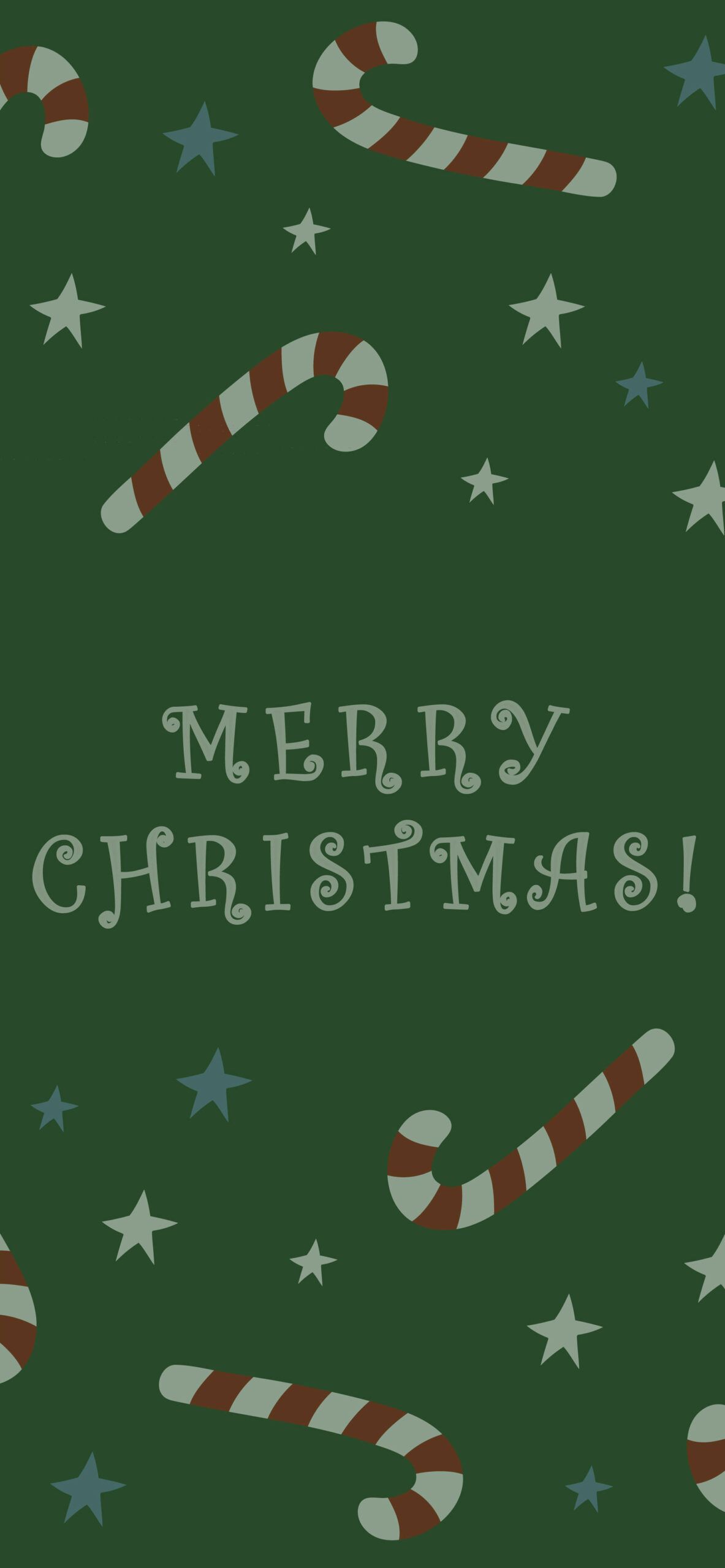 Merry Christmas, Zuckerstangen, Dunkelgrün, Muster, Sterne, Full HD, Handy-Hintergrund