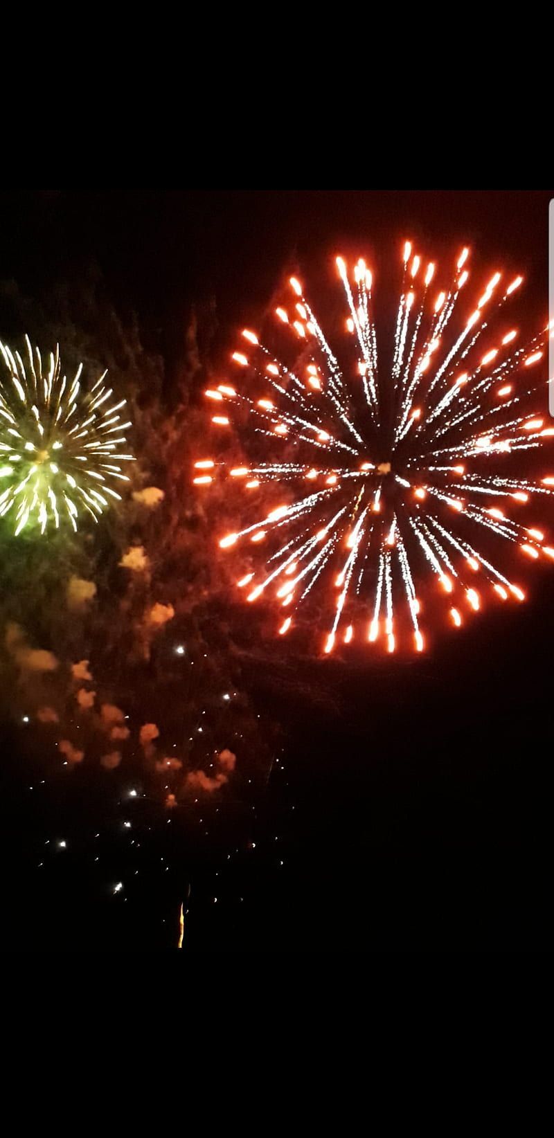 Feuerwerk, Rot, Grün, Schwarz, HD, Hintergrundbild fürs Handy