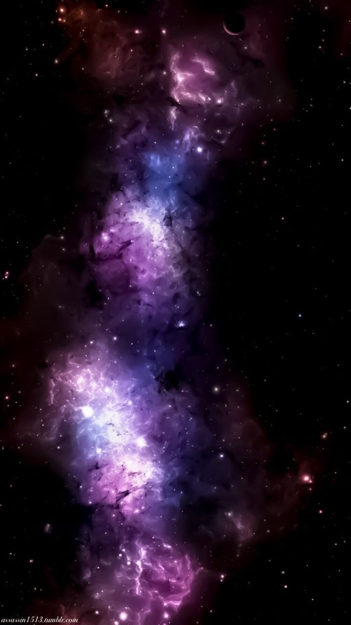 Galaxie, Sterne, Lila, Weltraum, Hintergrundbild für iPhone und Android