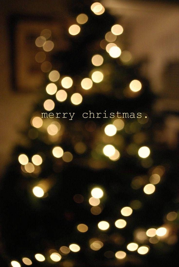 Merry Christmas, Weihnachtsbaum, Bokeh, Lichter, Dunkel, HD, iPad-Hintergrundbild