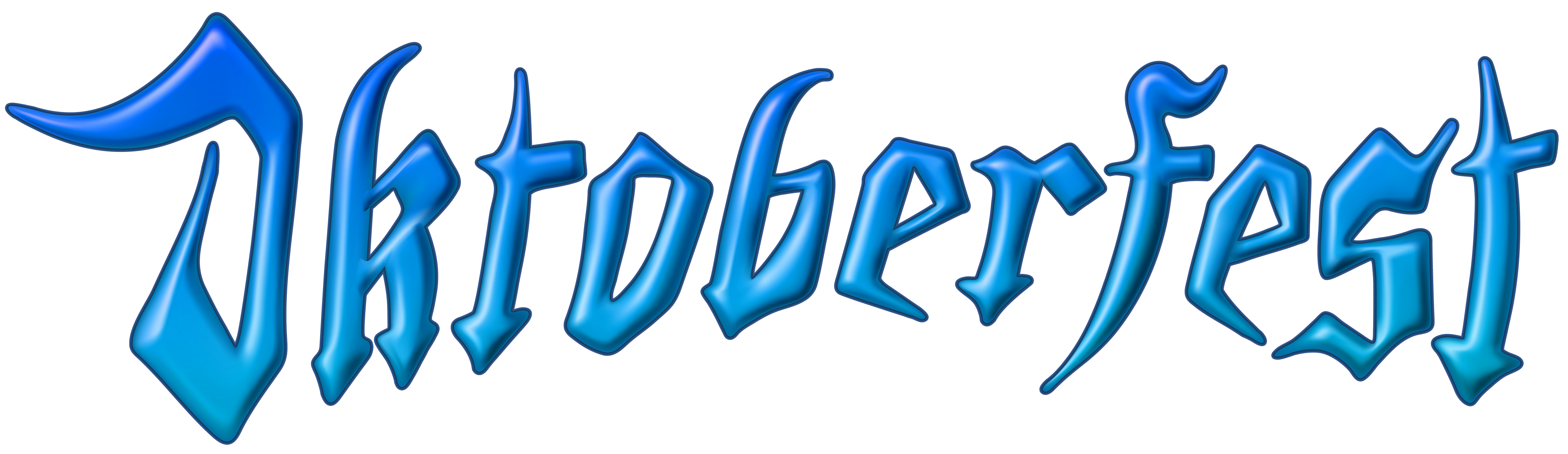 Oktoberfest, Schriftzug, Blau, Gotische Schrift, 4K, Hintergrund für den Desktop