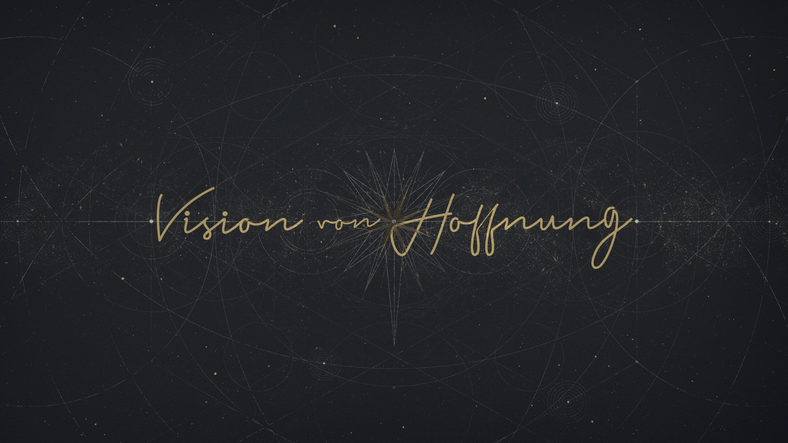Vision von Hoffnung, Goldene Schrift, Dunkler Hintergrund, Typografie, 2K Wallpaper