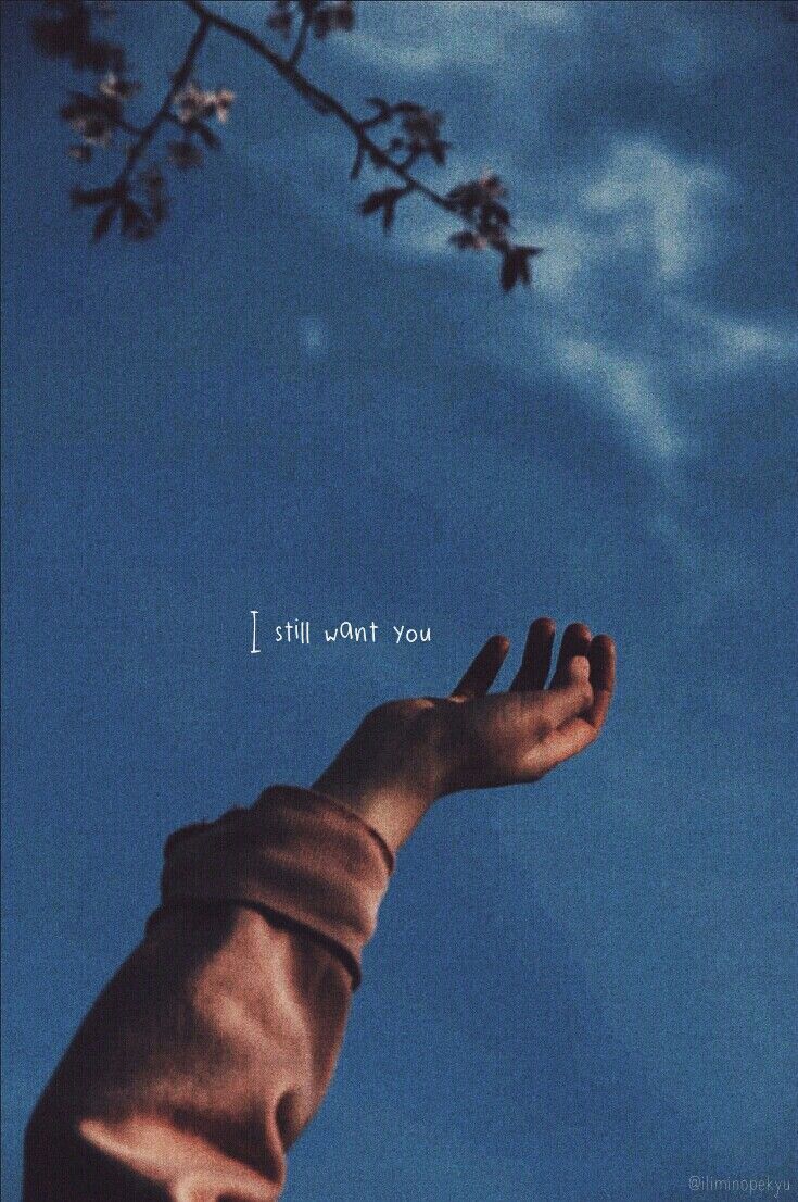 Hand, Blauer Himmel, Zweige, Zitat, Melancholie, Hintergrundbild für iPhone und Android
