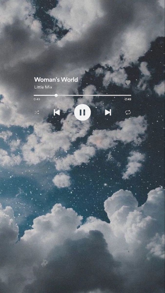 Musikplayer, Wolken, Sternenhimmel, Nacht, Dunkelblau, Hochformat, Hintergrundbild fürs Smartphone