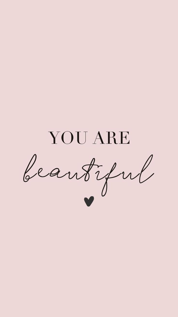 You are beautiful, Handschrift, Herz, Spruch, Altrosa, HD, Handy-Hintergrund im Hochformat