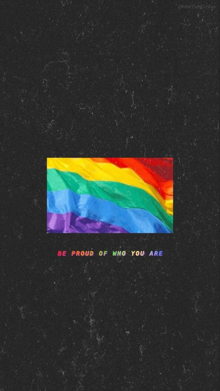 Regenbogenflagge, Zitat, Schwarzer Hintergrund, Minimalismus, Sperrbildschirm fürs iPhone