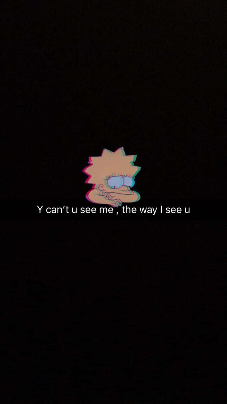 Lisa Simpson, Die Simpsons, Zitat, Schwarzer Hintergrund, Traurig, Sperrbildschirm fürs iPhone