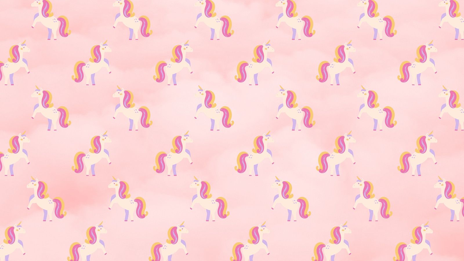 Einhörner, Muster, Rosa Hintergrund, Regenbogen, HD Wallpaper