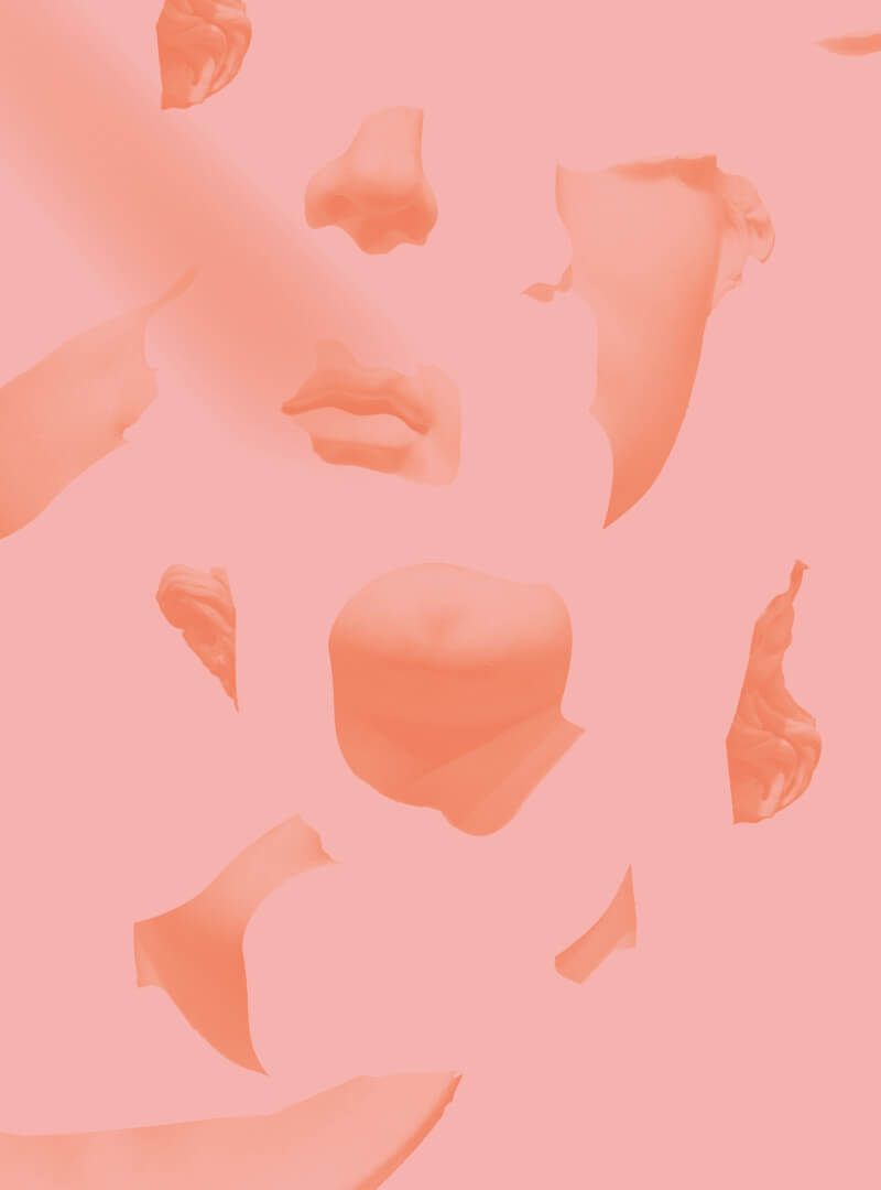 Abstrakte Formen, Lachsrosa, Skulpturen, Monochrom, HD, Hintergrundbild fürs Tablet