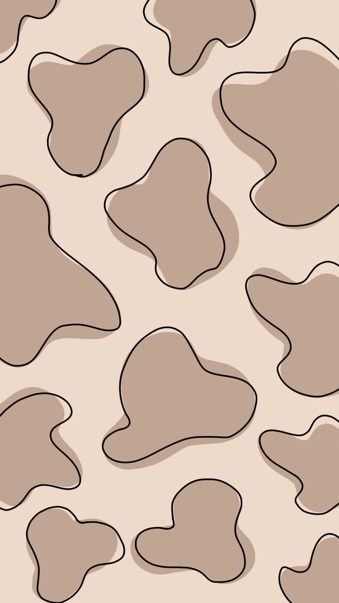 Kuhfleckenmuster, Beige-Braun, Muster, Abstrakt, Organische Formen, Android-Hintergrundbild