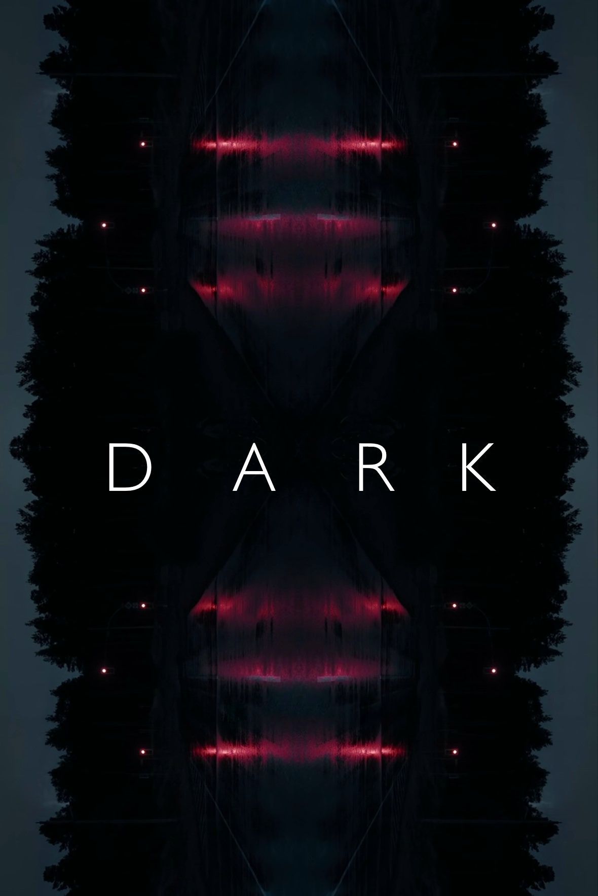 Dark, Logo, Rote Lichter, Symmetrie, Dunkelblau, Full HD, iPad-Hintergrundbild