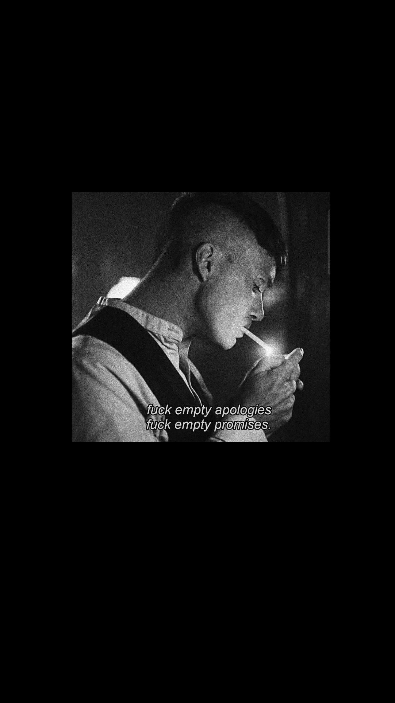 Thomas Shelby, Peaky Blinders, Zigarette, Zitat, Schwarz, Sperrbildschirm fürs iPhone