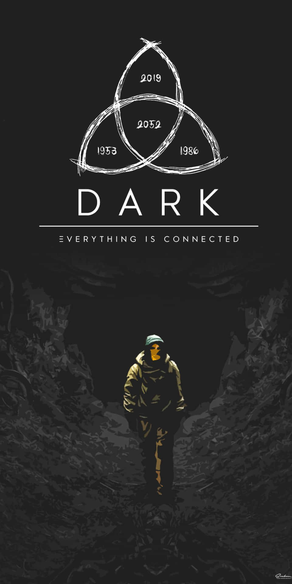 Dark, Triquetra, Jonas Kahnwald, Everything is connected, Poster, Hintergrundbild fürs Handy