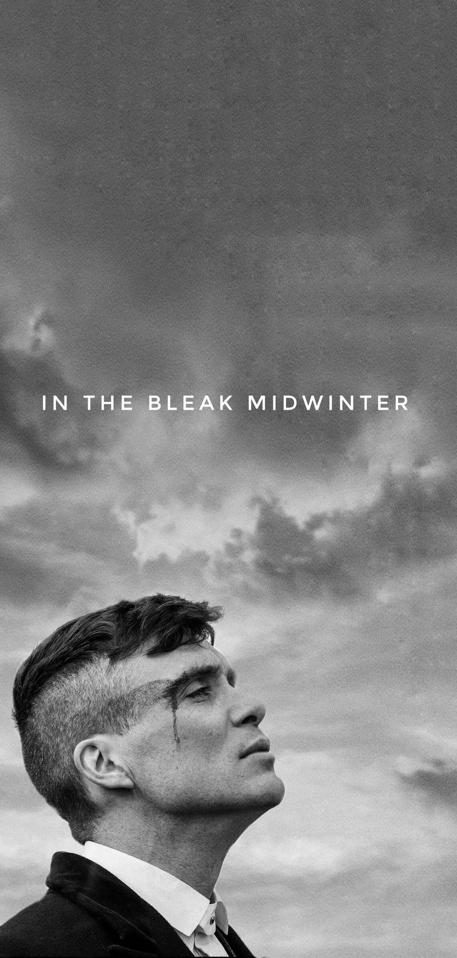 Thomas Shelby, Cillian Murphy, Peaky Blinders, In the Bleak Midwinter, Profil, Schwarz-Weiß, Handy-Hintergrundbild