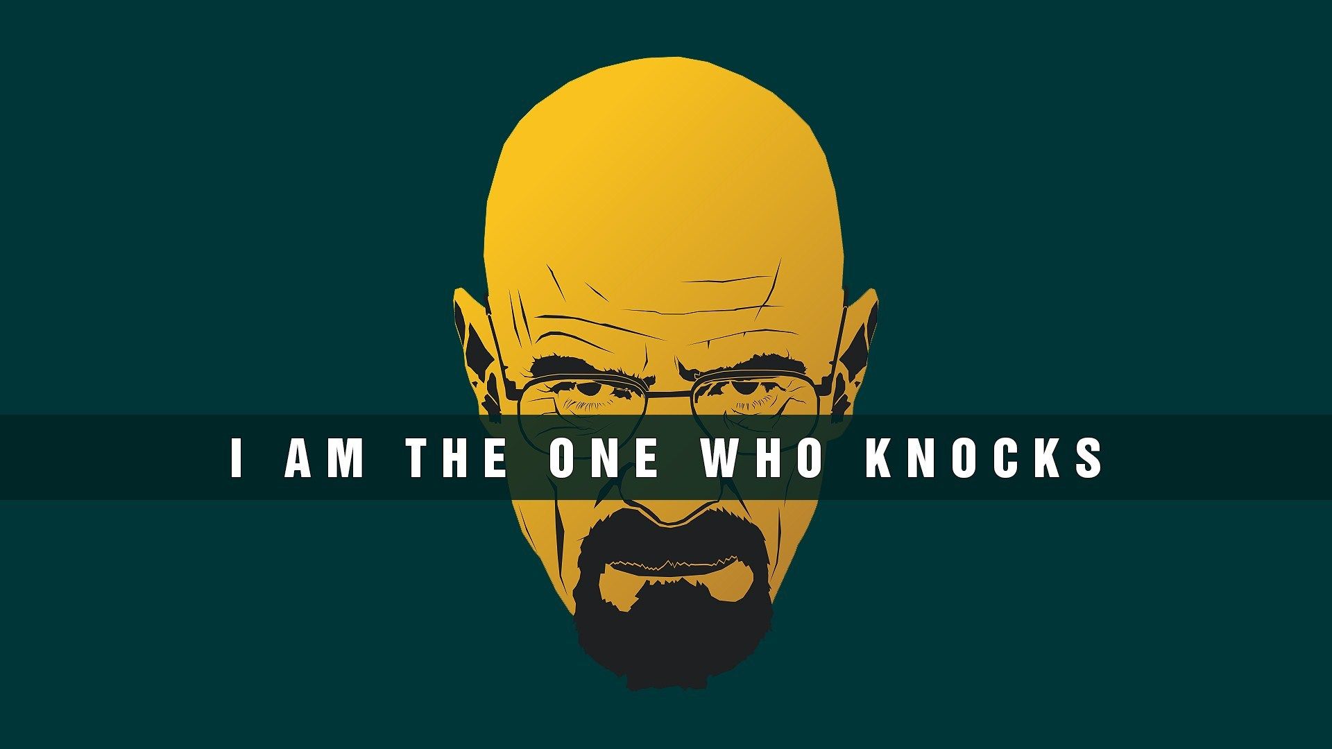 Heisenberg, I Am the One Who Knocks, Breaking Bad, Illustration, Petrol, Full HD, Windows-Hintergrundbild