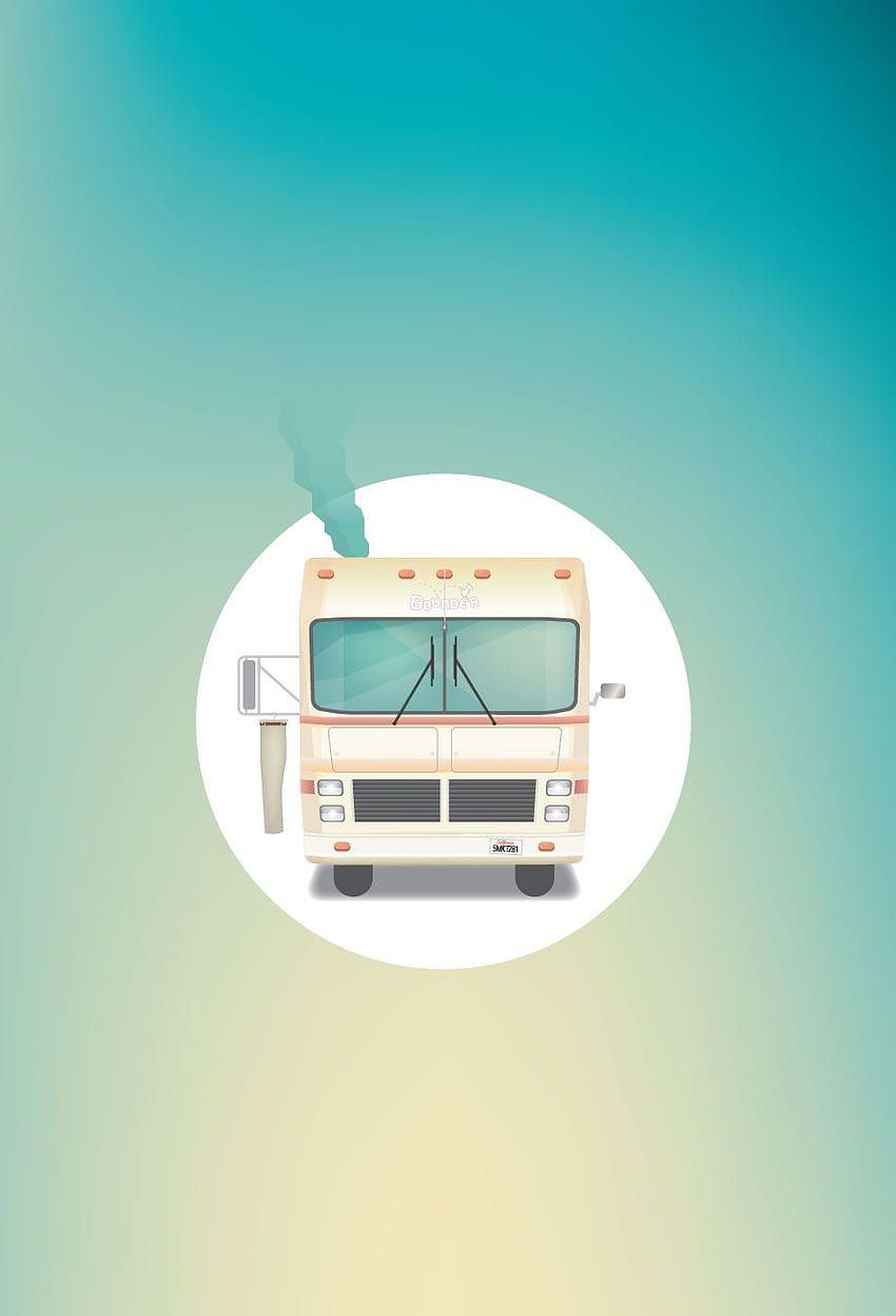 Breaking Bad, Wohnmobil, Icon, Türkis, Minimalismus, HD, Hintergrundbild fürs Tablet