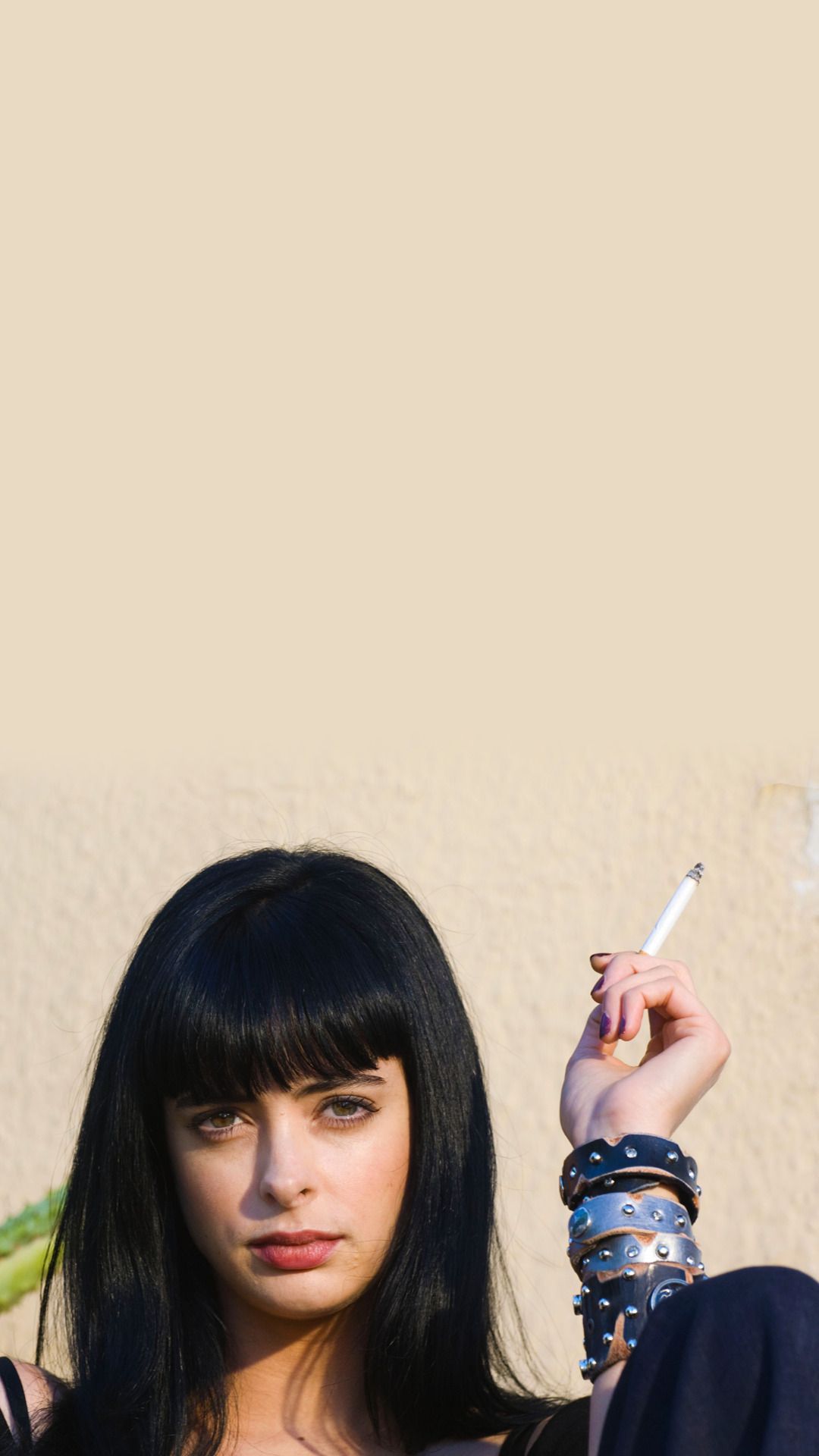 Jane Margolis, Krysten Ritter, Breaking Bad, Zigarette, Beiger Hintergrund, Sperrbildschirm fürs iPhone