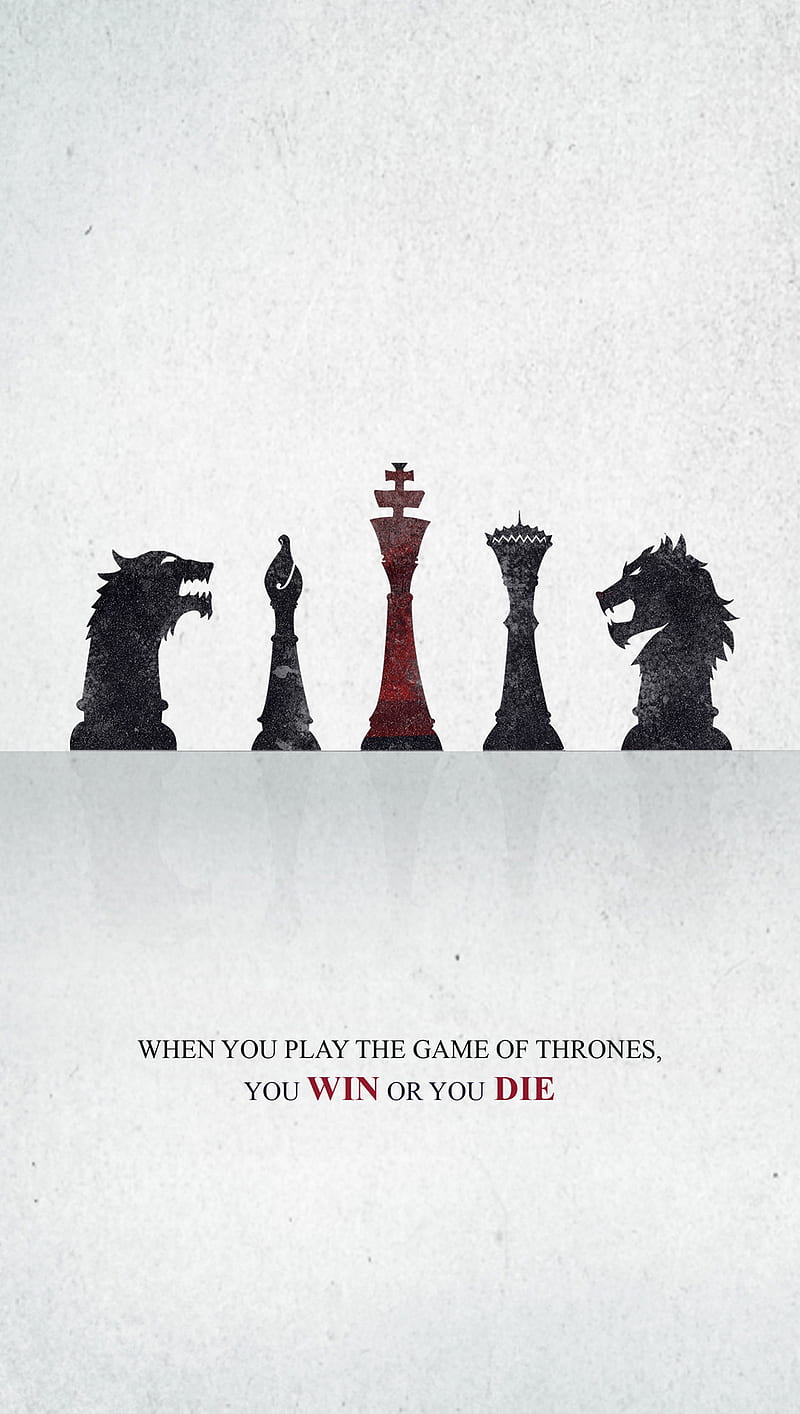 Game of Thrones, Schachfiguren, Filmzitat, Minimalistisch, Weißer Hintergrund, Sperrbildschirm