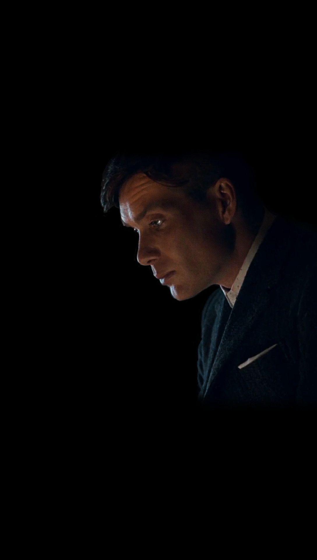 Thomas Shelby, Cillian Murphy, Peaky Blinders, Dunkel, Profil, Full HD, Handy-Hintergrund