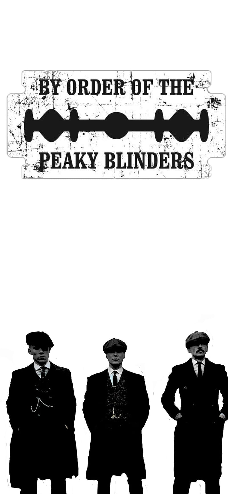 Peaky Blinders, By Order of the Peaky Blinders, Rasierklinge, Silhouetten, Weißer Hintergrund, Sperrbildschirm