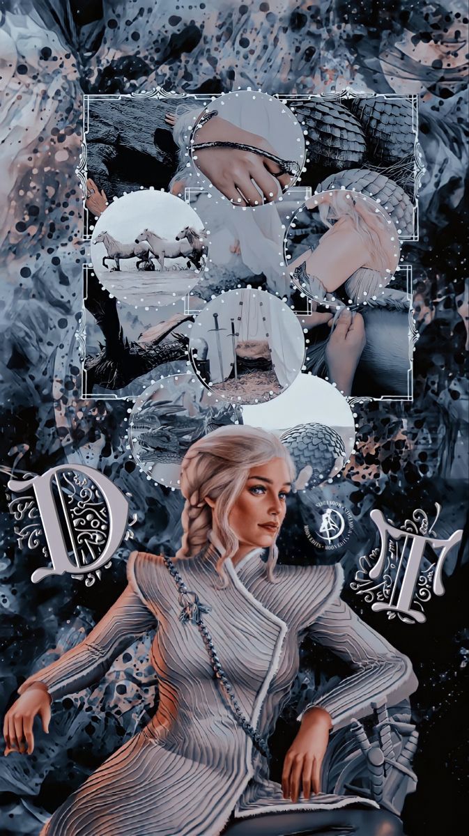 Daenerys Targaryen, Emilia Clarke, Game of Thrones, Collage, Ästhetik, Android-Hintergrundbild
