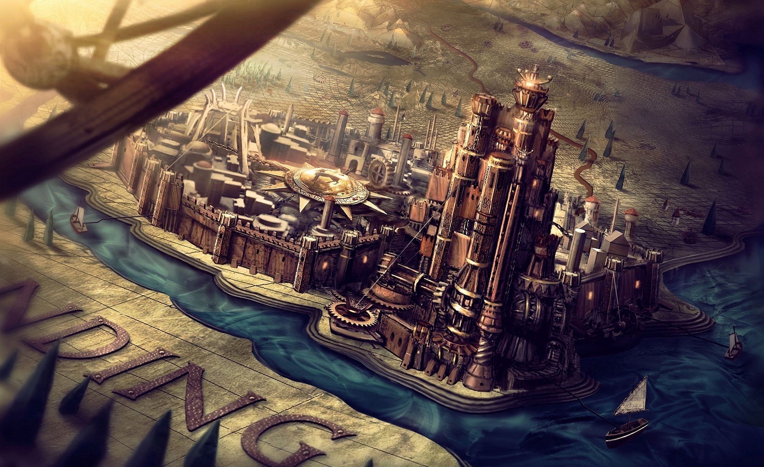 Königsmund, Roter Bergfried, Game of Thrones, Vorspann, Modell, Uhrwerk, 2K, PC-Hintergrundbild