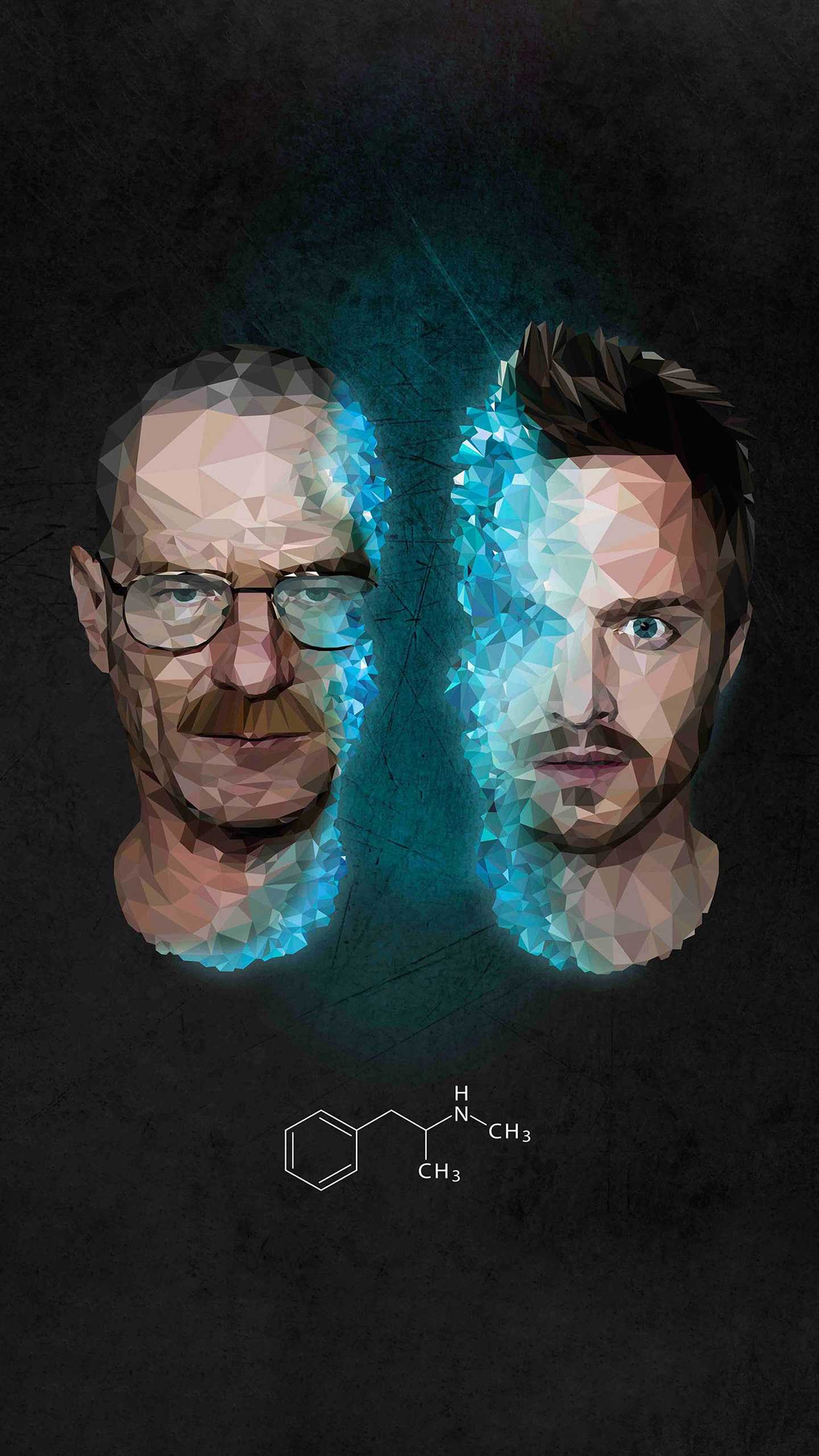 Walter White, Jesse Pinkman, Breaking Bad, Blauer Rauch, Dunkel, QHD+, iPhone-Hintergrundbild