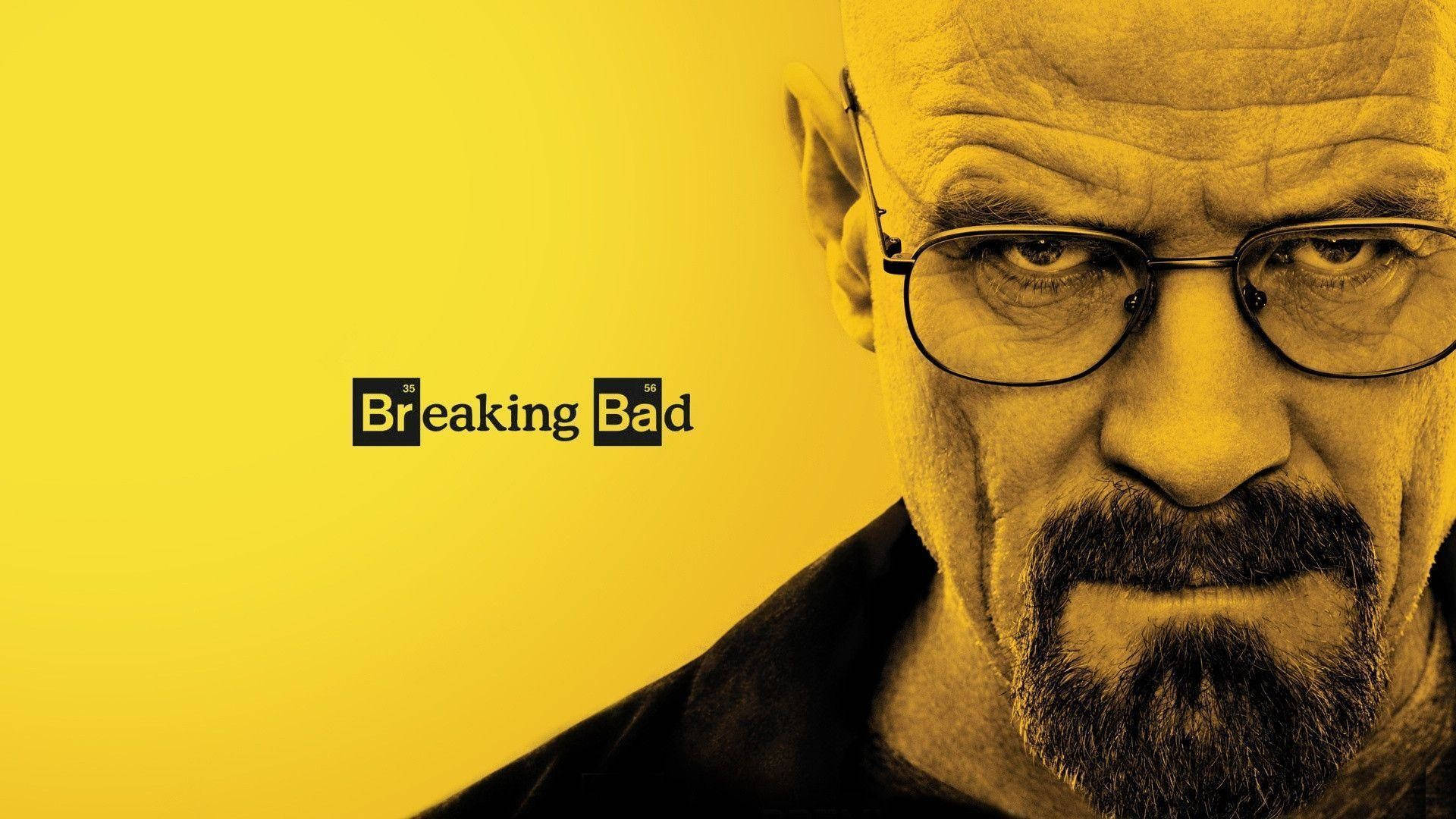 Walter White, Bryan Cranston, Breaking Bad, Logo, Gelb, Nahaufnahme, 1920x1080, PC-Hintergrundbild