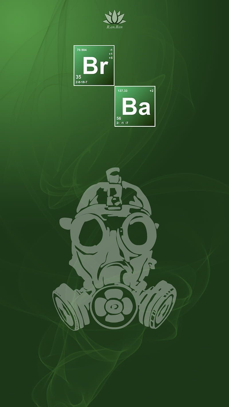 Breaking Bad, Logo, Gasmaske, Grüner Hintergrund, HD, Sperrbildschirm fürs iPhone
