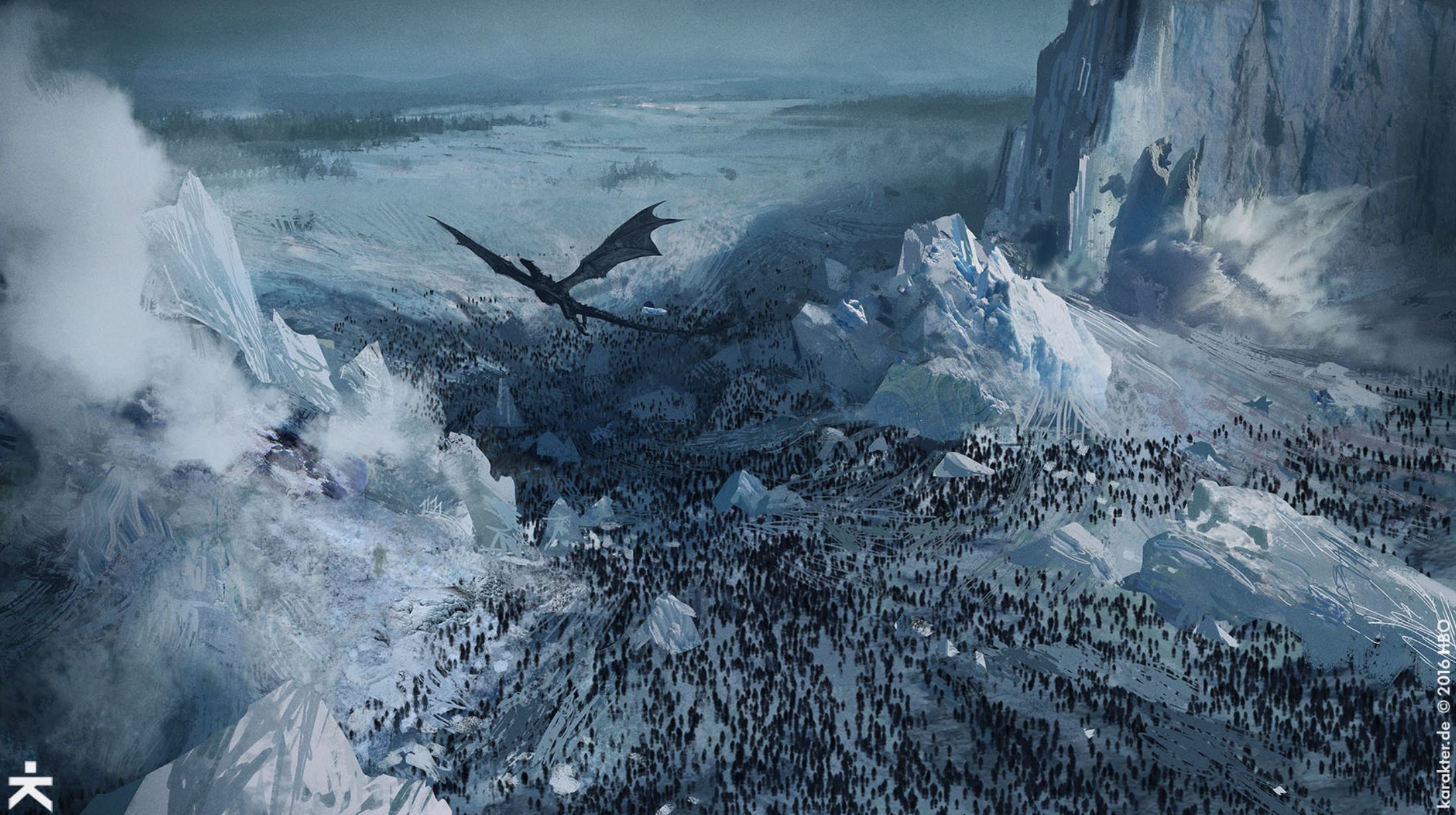 Nachtkönig, Viserion, Armee der Toten, Game of Thrones, Eis, Winter, Full HD, PC-Hintergrundbild