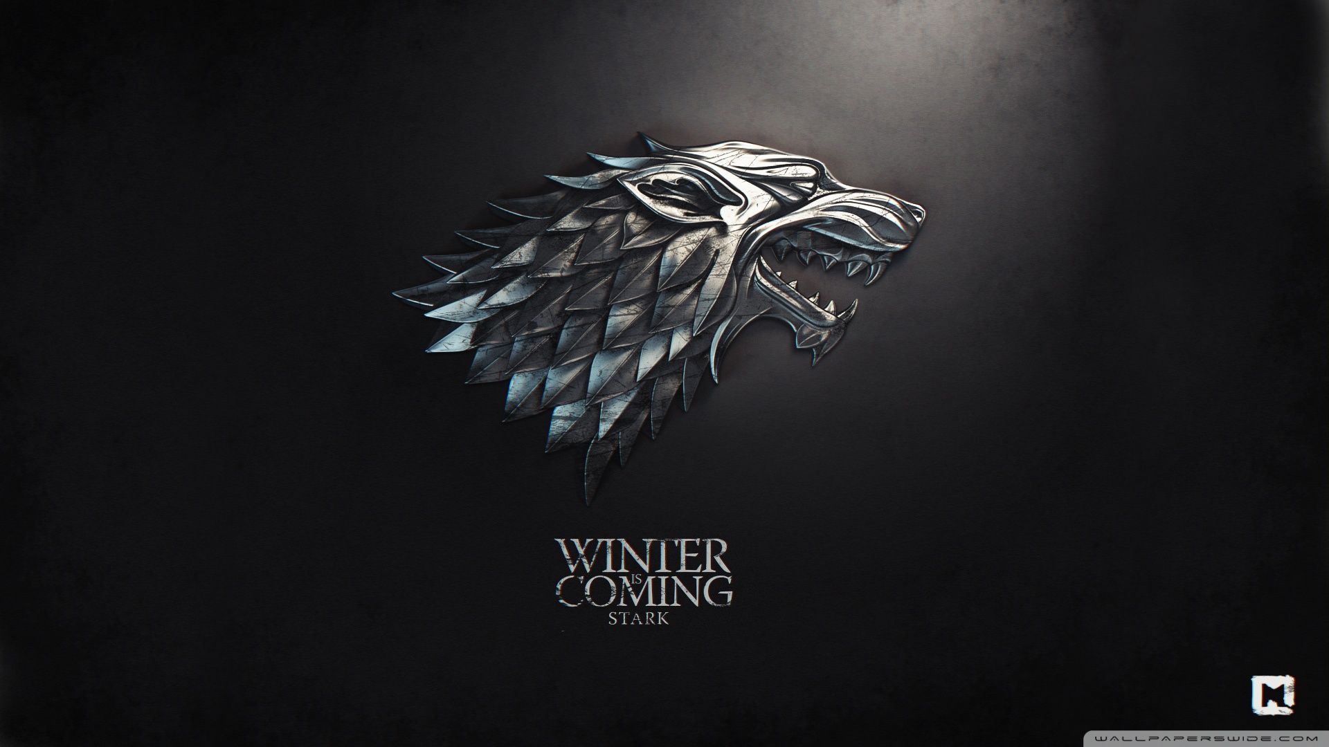 Haus Stark, Schattenwolf, Winter is Coming, Wappen, Game of Thrones, Full HD, Breitbild-Hintergrundbild