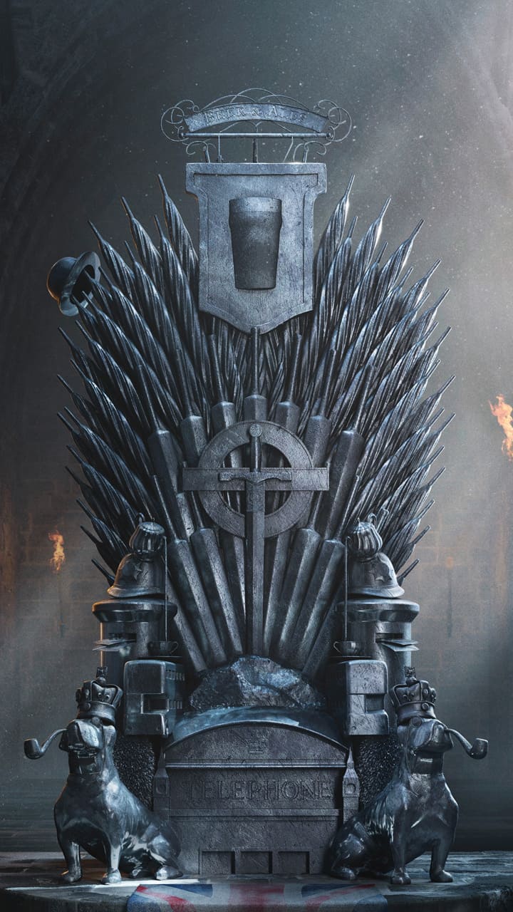 Eiserner Thron, Game of Thrones, Thronsaal, Dunkel, Hochformat, HD, Handy-Hintergrund