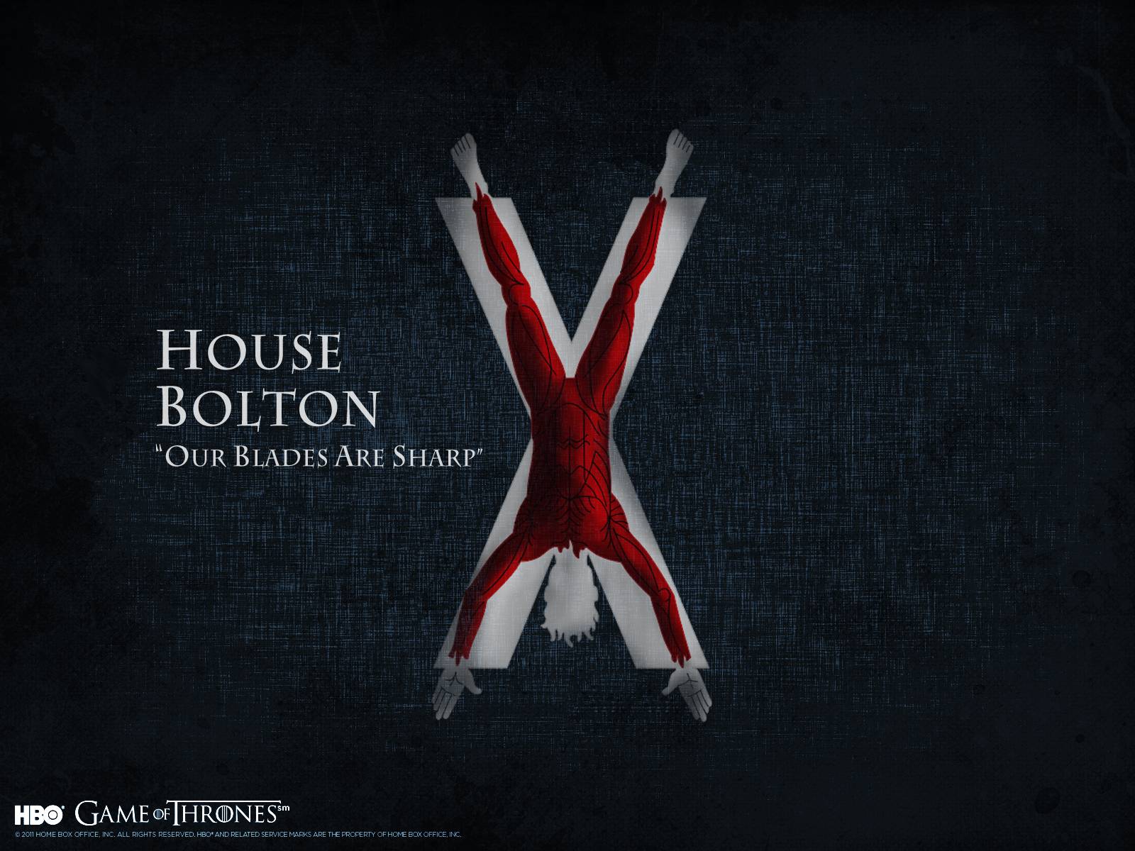 Haus Bolton, Wappen, Gehäuteter Mann, Game of Thrones, Dunkler Hintergrund, HD Wallpaper