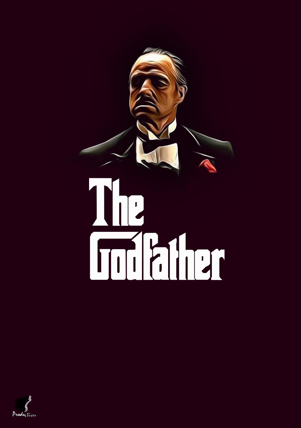 Der Pate, The Godfather, Vito Corleone, Marionettenkreuz, Poster, Dunkelrot, HD-Tablet-Hintergrundbild