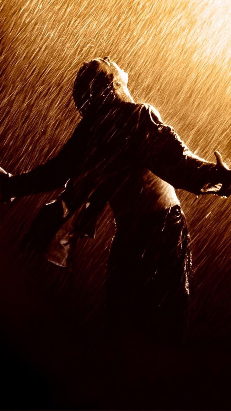 Andy Dufresne, Die Verurteilten, Regen, Ausgebreitete Arme, Freiheit, Android-Hintergrundbild