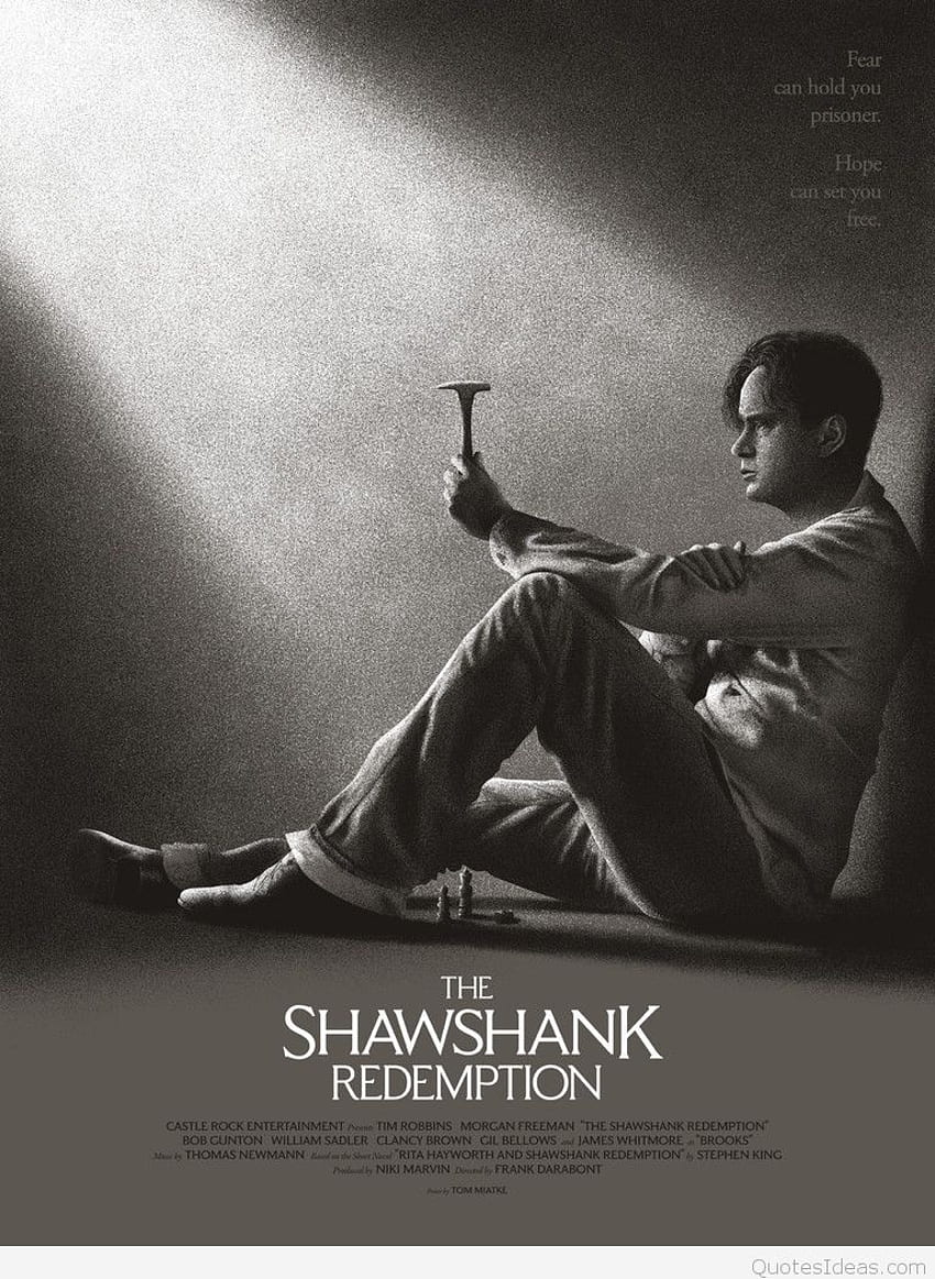 The Shawshank Redemption, Andy Dufresne, Steinhammer, Lichtstrahl, Minimalistisches Poster, HD-Tablet-Hintergrundbild